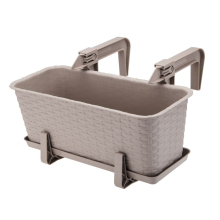 Doniczka balkonowa RATTAN 40cm karmel